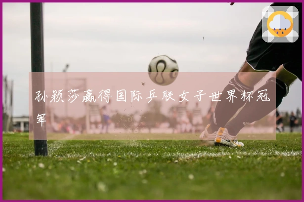 孙颖莎赢得国际乒联女子世界杯冠军